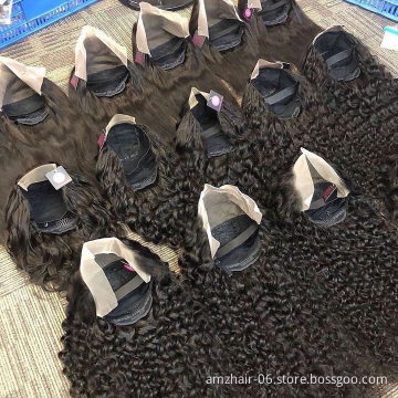 Cheap Afro Deep Wave Raw Indian Virgin Human Hair Hd Full Lace Front Wig Transparent Lace Frontal Wig For Black Women Vendors